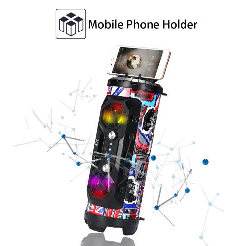 A28 Portable Bluetooth Super Bass Speaker - Phone Holder - TF - FM - AUX-In