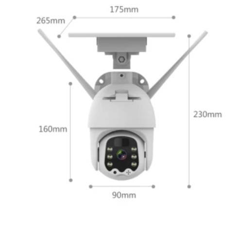 Solar Charged WIFI Outdoor Camera with  Separate Solar Panel - 5MP - 1080P HD - Two Way Audio