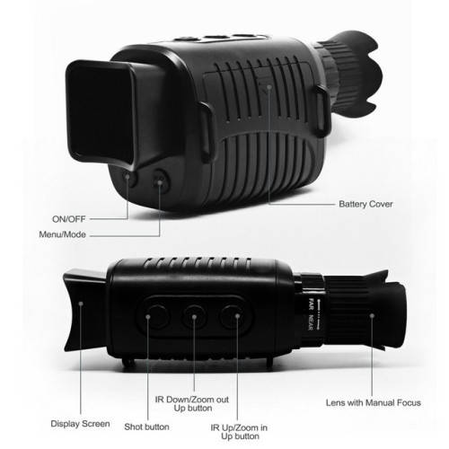 Digital Night Vision Monocular Camera Recorder - Manual Focus - Zoom Function