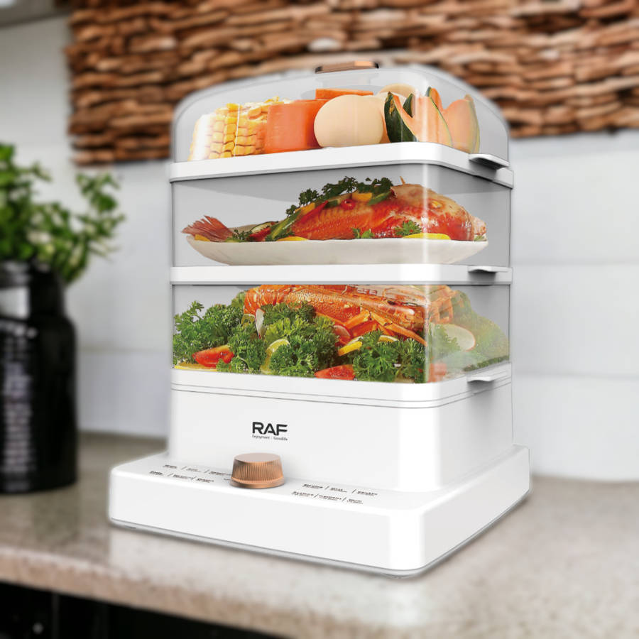 12L RAF Food Steamer - 1200W - Rapid Steam Release - Easy to Clean