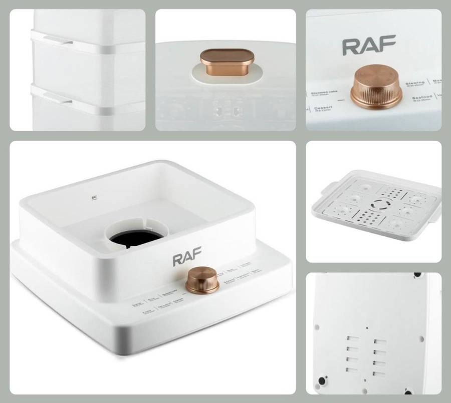 12L RAF Food Steamer - 1200W - Rapid Steam Release - Easy to Clean