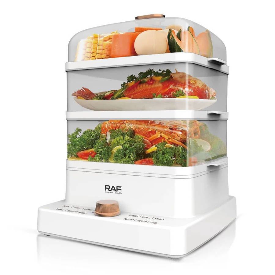 12L RAF Food Steamer - 1200W - Rapid Steam Release - Easy to Clean