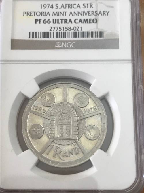 1974 Silver R1 Mint Anniversary PF 66 Ultra Cameo