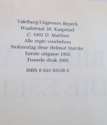 Brug van die Esels - Dalene Matthee Eerste Uitgawe, Tweede druk 1992