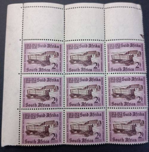 Union of South Africa 1958 The 100th Anniv of German Settlers 2d block 0f 9 MNH