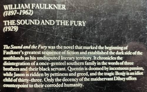The Sound and the Fury - William Faulkner - Softcover - 278 Pages