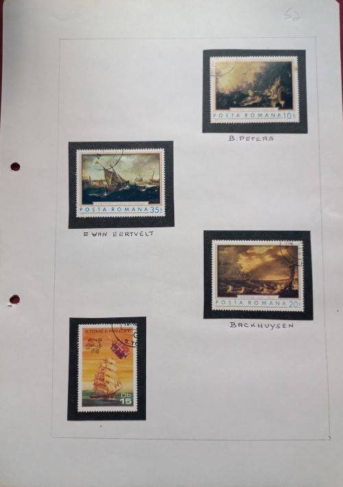 Album Page Famous Paintings  Romania used