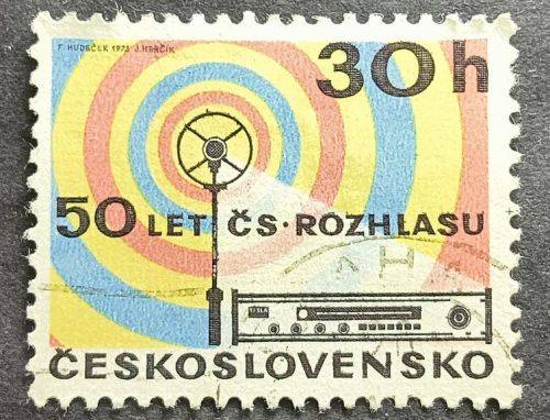 Czechoslovakia 1973 Telecommunications Anniversaries 30h used