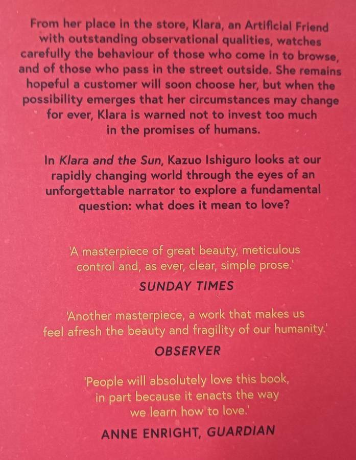 Klara and the Sun - Kazuo Ishiguro - Softcover - 340 pages