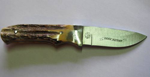 Fixed Blade Hunting Knife With Leather Sheath