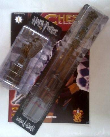 Harry Potter Chess Collection Magazine Number 1, Magnetic Black Rook and Magic Wand