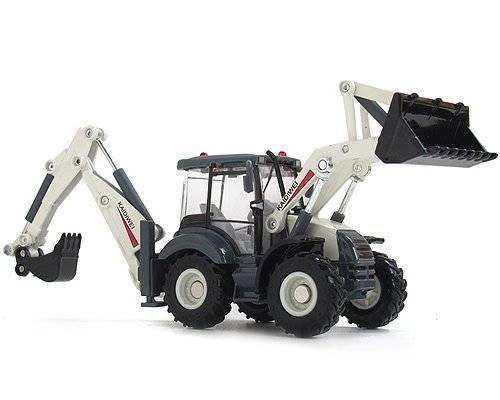 1:50 Alloy Diecast Backhoe Truck Model 4-Wheel Multi-Function