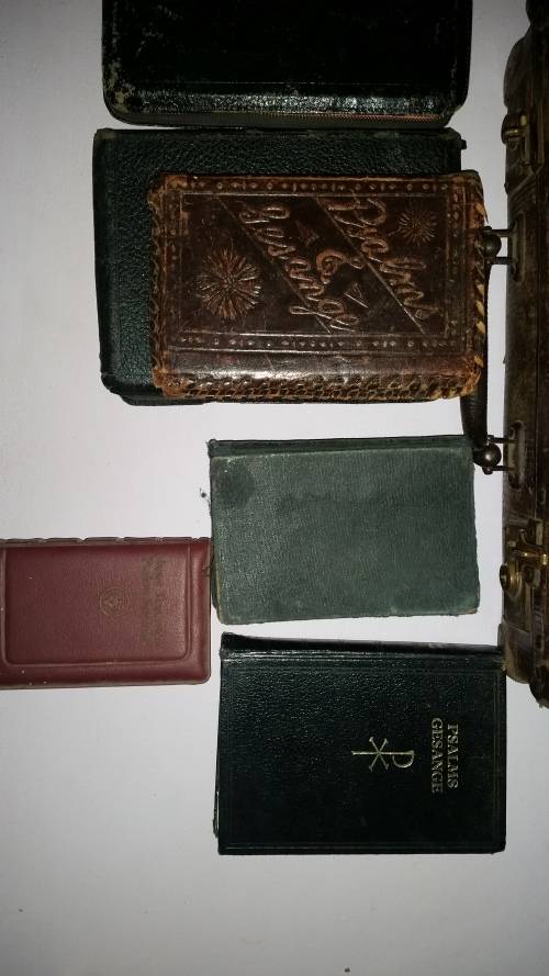 Vintage Box Case and Old Bibles.