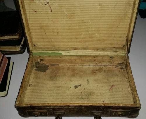 Vintage Box Case and Old Bibles.