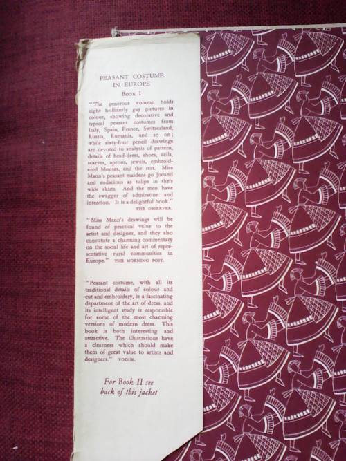 Peasant costumes in Europe book 1 1st 1937.H/C