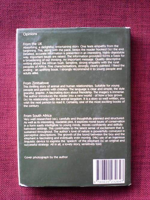 A Boy and a Elephant by John Struthers. H/C. 126 pp. Signed
