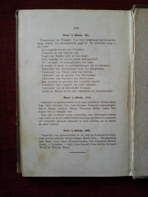 Piet Uys, Lijden en Strijd der Voortrekkers in Natal door CWH van der Post. H/B. 208 pp.1917?