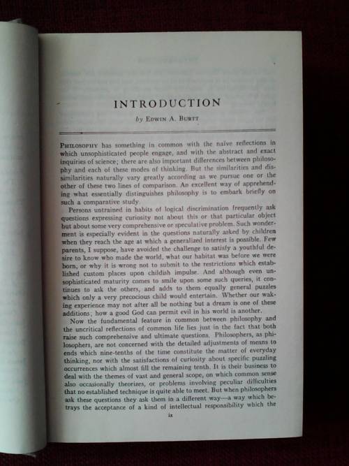 The English Philosophers, from Bacon to Mill. Ed. Edwin A Burtt. H/C with jacket. 1939. 1041 pp.