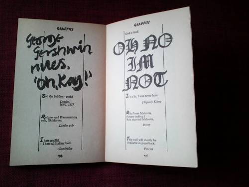 Graffiti Lives O.K. by Nigel Rees. S/C Pocket Format. 95 pp.