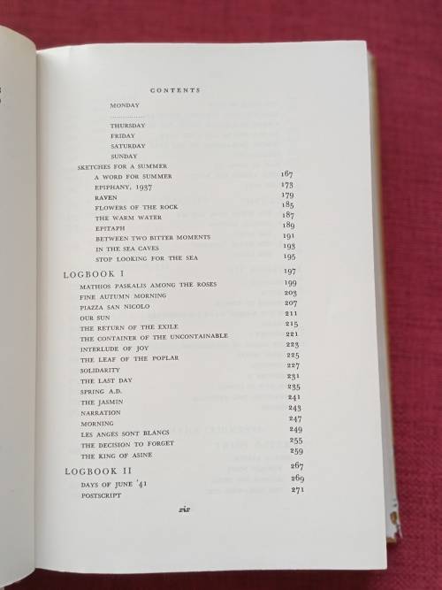 George Seferis Collected Poems 1924-1955. 1st 1969. H/C with jacket. 490 pp.