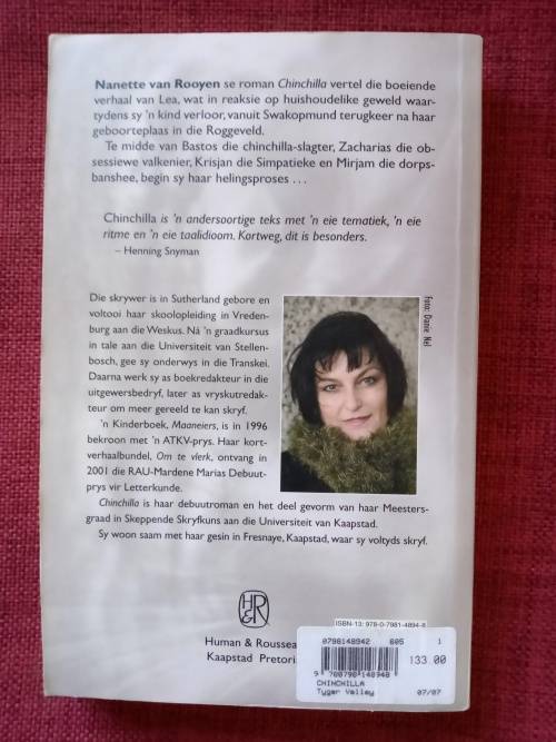 Chinchilla deur Nanette van Rooyen. 1ste uitgawe 2007. S/B. 217 pp.
