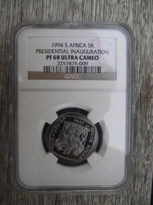 Mandela Inauguration R5 - Graded PF68 Ultra Cameo