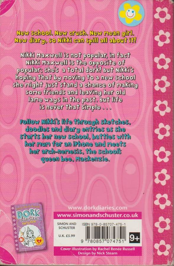 Dork Diaries Tales from a not so fabulous life Rachel Renee Russell teen chic lit comedy humor