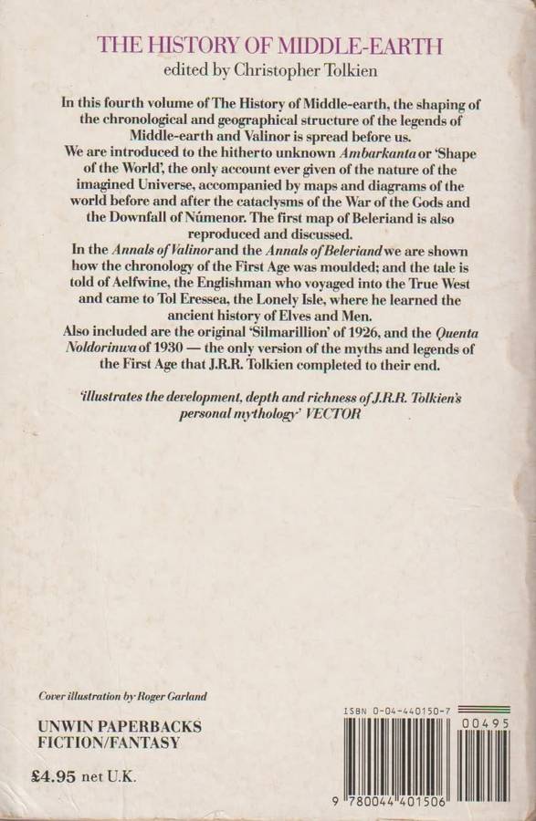 The Shaping Of Middle Earth by JRR Tolkien soft cover paperback book with 392 pages. fantasy