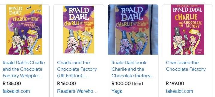 Charlie and the chocolate factory book by Roald Dahl classic story book kids children`s