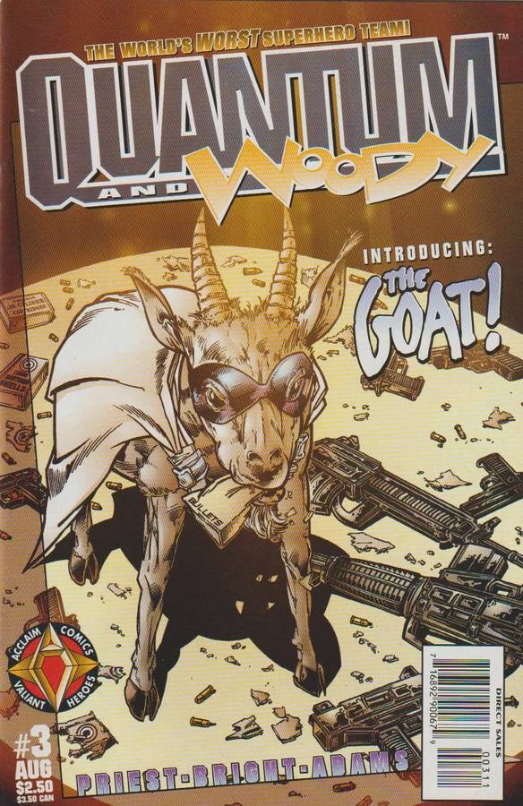 Acclaim Comics Quantum Woody Introducing The Goat #3 (1997)