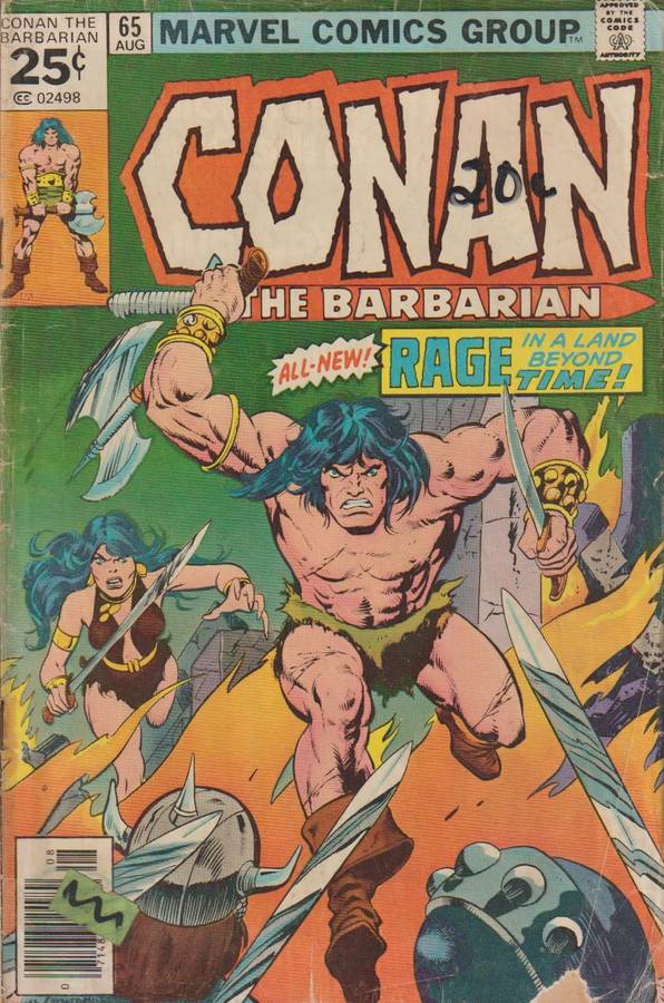 marvel comic book Conan the Barbarian (1970 Marvel) #65 old rare vintage collectable