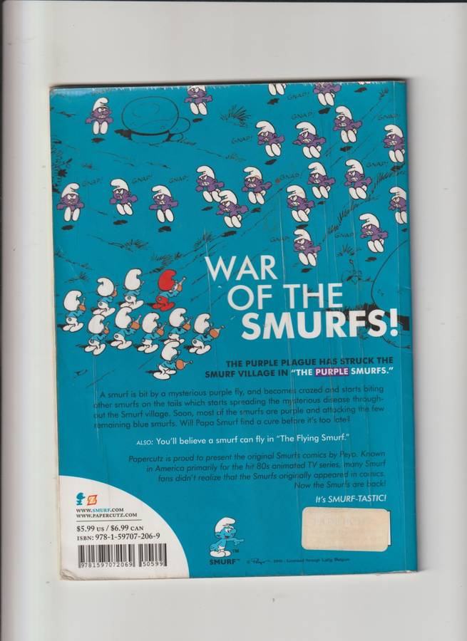 Smurfs By Peyo Purple Smurfs cartoon kids children`s comic book