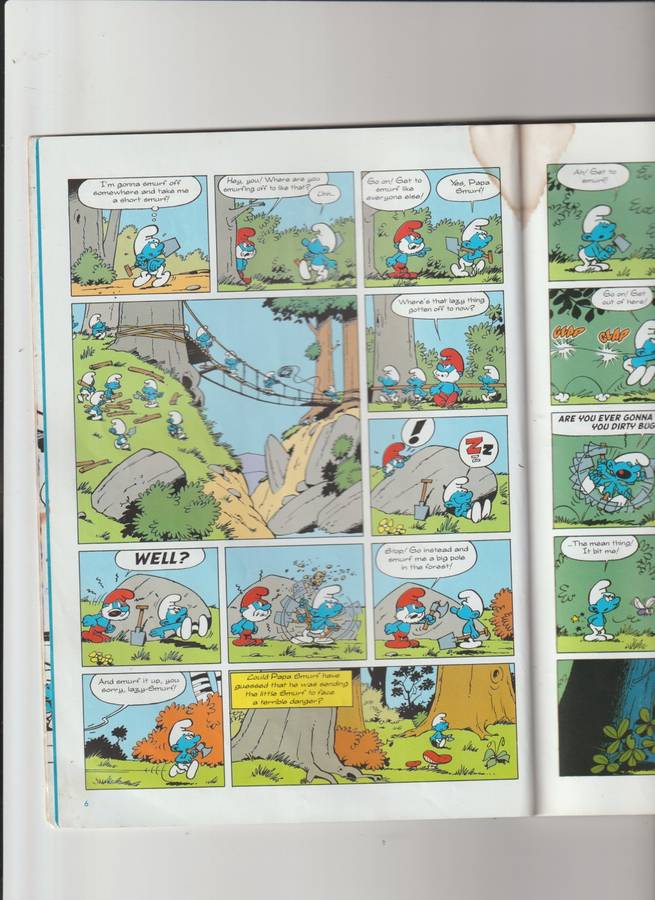 Smurfs By Peyo Purple Smurfs cartoon kids children`s comic book