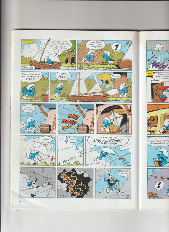 Smurfs By Peyo Purple Smurfs cartoon kids children`s comic book