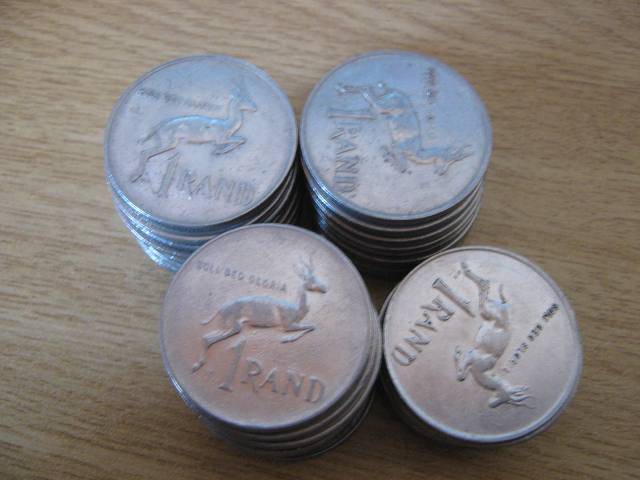 37 X  1 RAND COINS