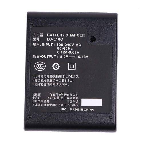 Replacement LC-E10 Charger for Canon LP-E10 Battery (Canon EOS 1100D / 1200D / 1300D)