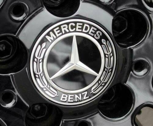4x 75mm Chrome Plastic Wheel Centre Cap for Mercedes Benz