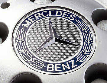 4x 75mm Chrome Plastic Wheel Centre Cap for Mercedes Benz