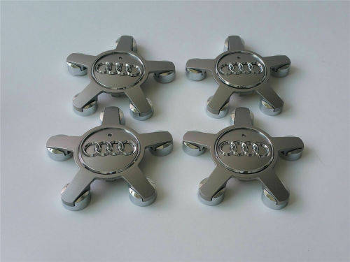 Set of 4 WHEEL CENTER CAPS 135mm / 60mm for AUDI "STAR" DARK GREY
