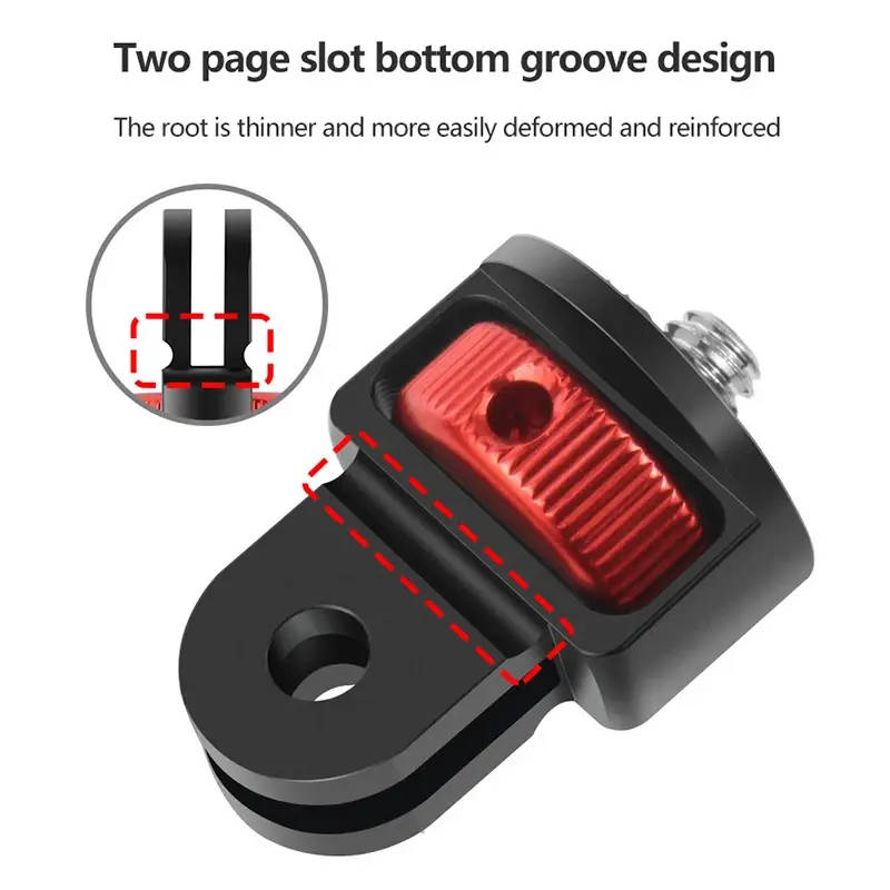 Aluminium Camera Mini Tripod Adapter Mount for GoPro and other Standard Sports Cameras