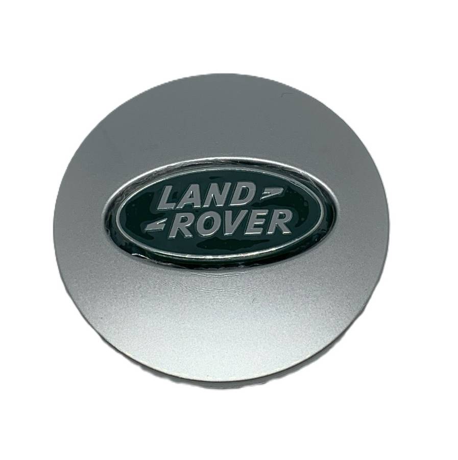 4x 63mm Plastic Wheel Centre Cap for Land Rover (Green & Silver)