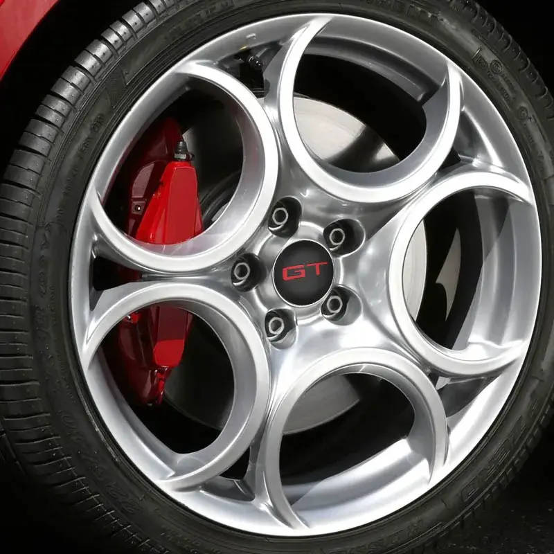 4x 60mm GT Hub Wheel Centre Caps (Black on Black)