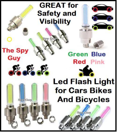 Flash Light Led Cap Pack of 2 for Tyre and Wheel use on Car Bike Bicycle