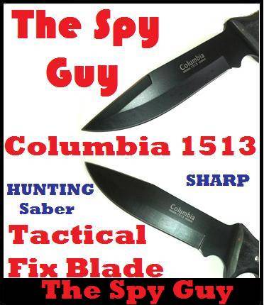 Columbia 1513 Hunting Tactical Fix Sharp Edge Blade Hunting Combat FULL TANG Carbon