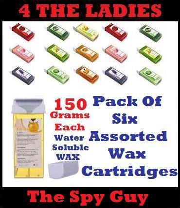 Wax SIX Cartridges Water Soluble 150g in Assorted Fragrance Wax Cream 6 in Pack