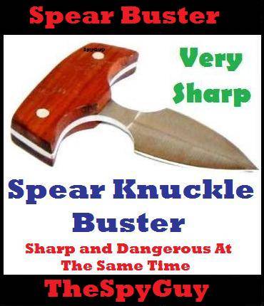 Buster Spear Knuckle Fighter Its BAD Steel Blade Sharp Protection Weapon No Sold to Under 18s