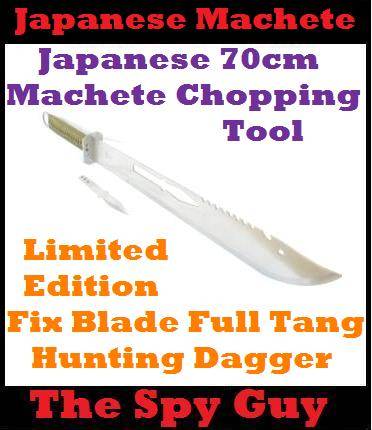 Japanese 70cm Machete Chopping Tool  Limited Edition Fix Blade Full Tang Hunting Dagger