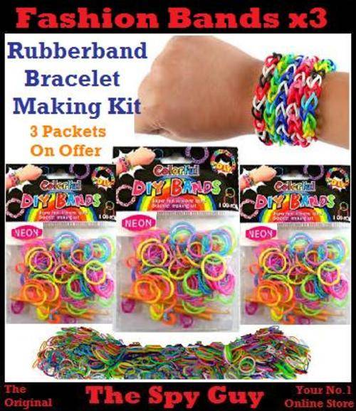 Bands x3 Packs DIY Rubber Band Bracelet Making Kit Create Your Imagination Teen Craze