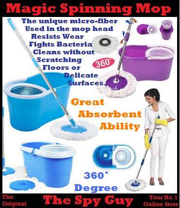 The Magic Spinning 360 Degree Mop That Dries & Mops Quickly & Efficiently Perfect on All Floors