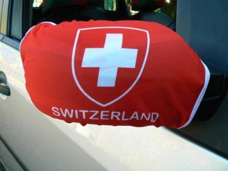Car Mirror Cover Flag Cap   SWITZERLAND  Other Countries Also Available
